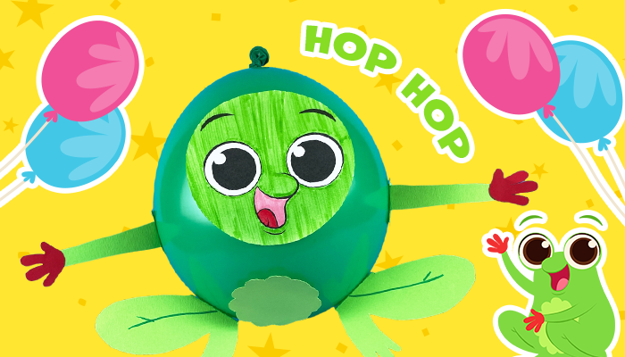 Crea il palloncino di Hop Hop il ranocchio