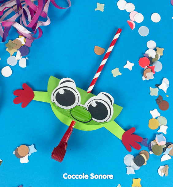 trombetta di Carnevale a forma di Hop Hop il ranocchio